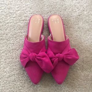 Pink Bow mules